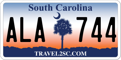 SC license plate ALA744
