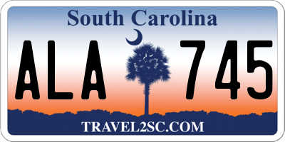SC license plate ALA745