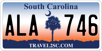 SC license plate ALA746