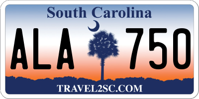 SC license plate ALA750