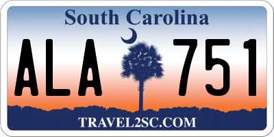 SC license plate ALA751