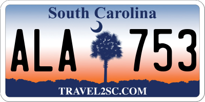 SC license plate ALA753