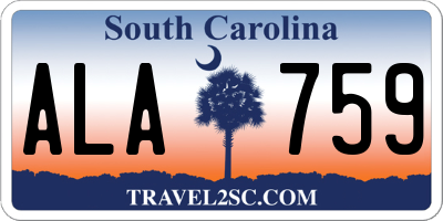 SC license plate ALA759