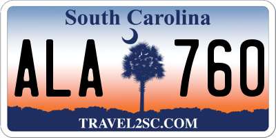 SC license plate ALA760