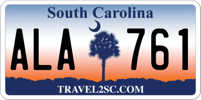 SC license plate ALA761