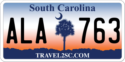 SC license plate ALA763