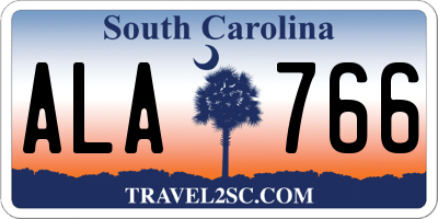 SC license plate ALA766