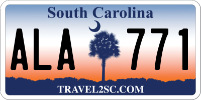 SC license plate ALA771