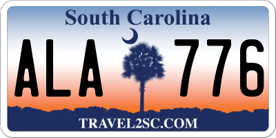 SC license plate ALA776