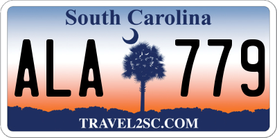 SC license plate ALA779