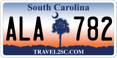 SC license plate ALA782