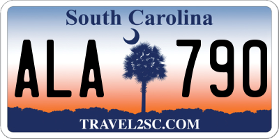 SC license plate ALA790