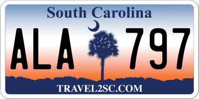 SC license plate ALA797