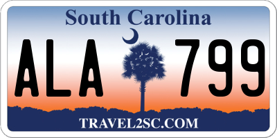 SC license plate ALA799