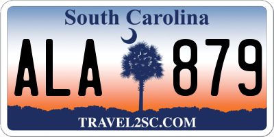 SC license plate ALA879