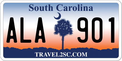 SC license plate ALA901