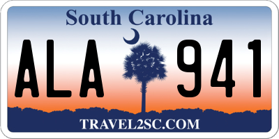 SC license plate ALA941