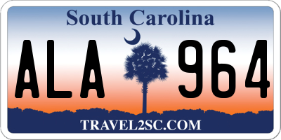 SC license plate ALA964