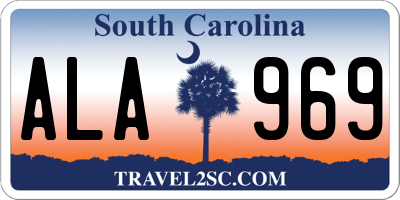 SC license plate ALA969