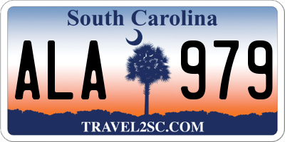 SC license plate ALA979