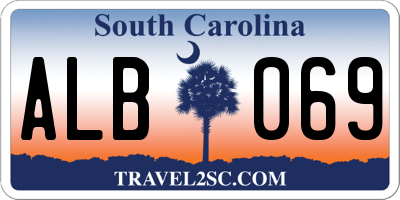 SC license plate ALB069