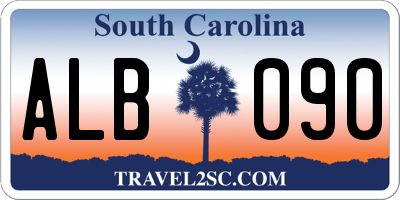 SC license plate ALB090