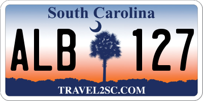 SC license plate ALB127