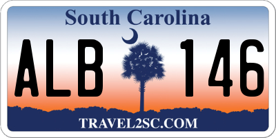 SC license plate ALB146