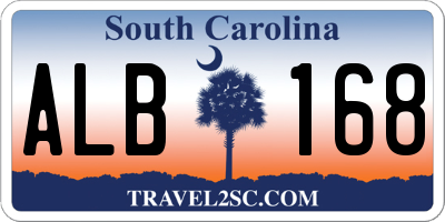 SC license plate ALB168