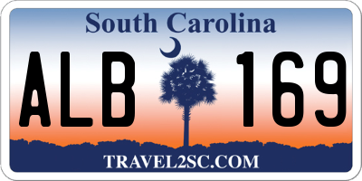 SC license plate ALB169