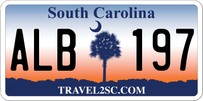 SC license plate ALB197