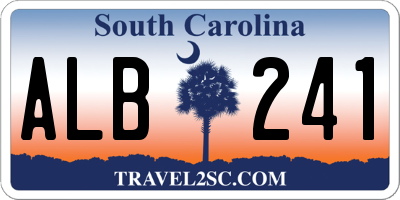 SC license plate ALB241