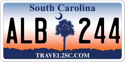 SC license plate ALB244
