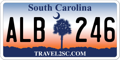 SC license plate ALB246
