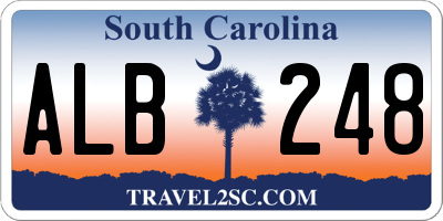 SC license plate ALB248