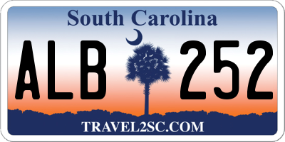 SC license plate ALB252