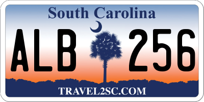 SC license plate ALB256