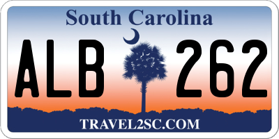 SC license plate ALB262