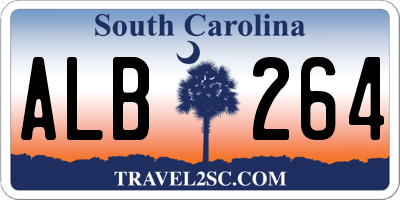 SC license plate ALB264