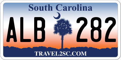 SC license plate ALB282