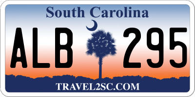 SC license plate ALB295