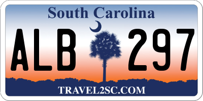 SC license plate ALB297
