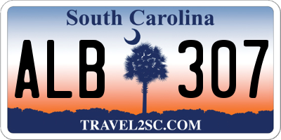 SC license plate ALB307