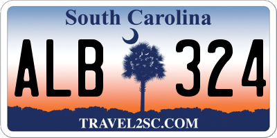 SC license plate ALB324