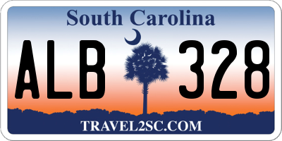 SC license plate ALB328