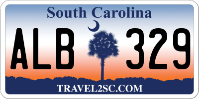 SC license plate ALB329