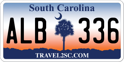 SC license plate ALB336