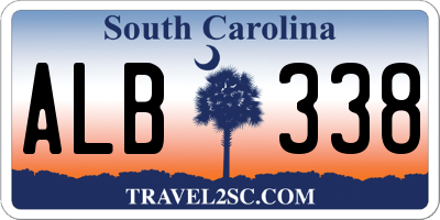 SC license plate ALB338