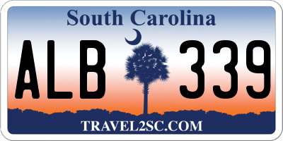 SC license plate ALB339