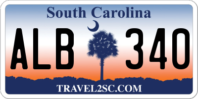 SC license plate ALB340